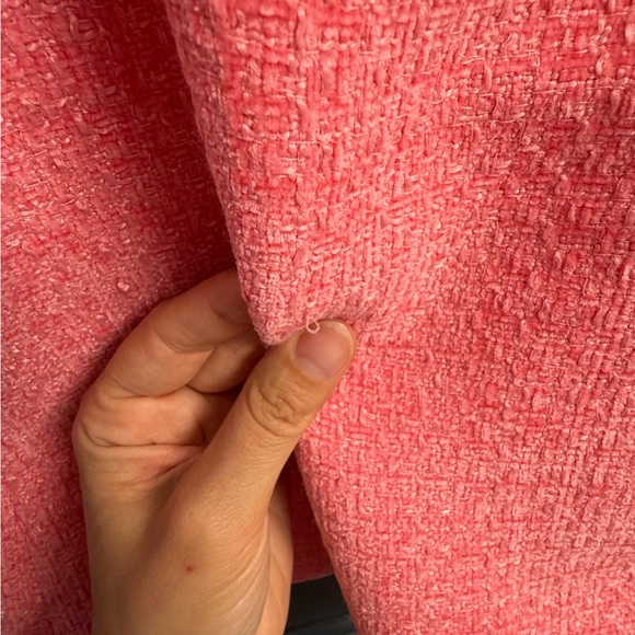 Self Portrait Pink Boucle Bow and Pearl Mini Dress - Picture 6 of 6